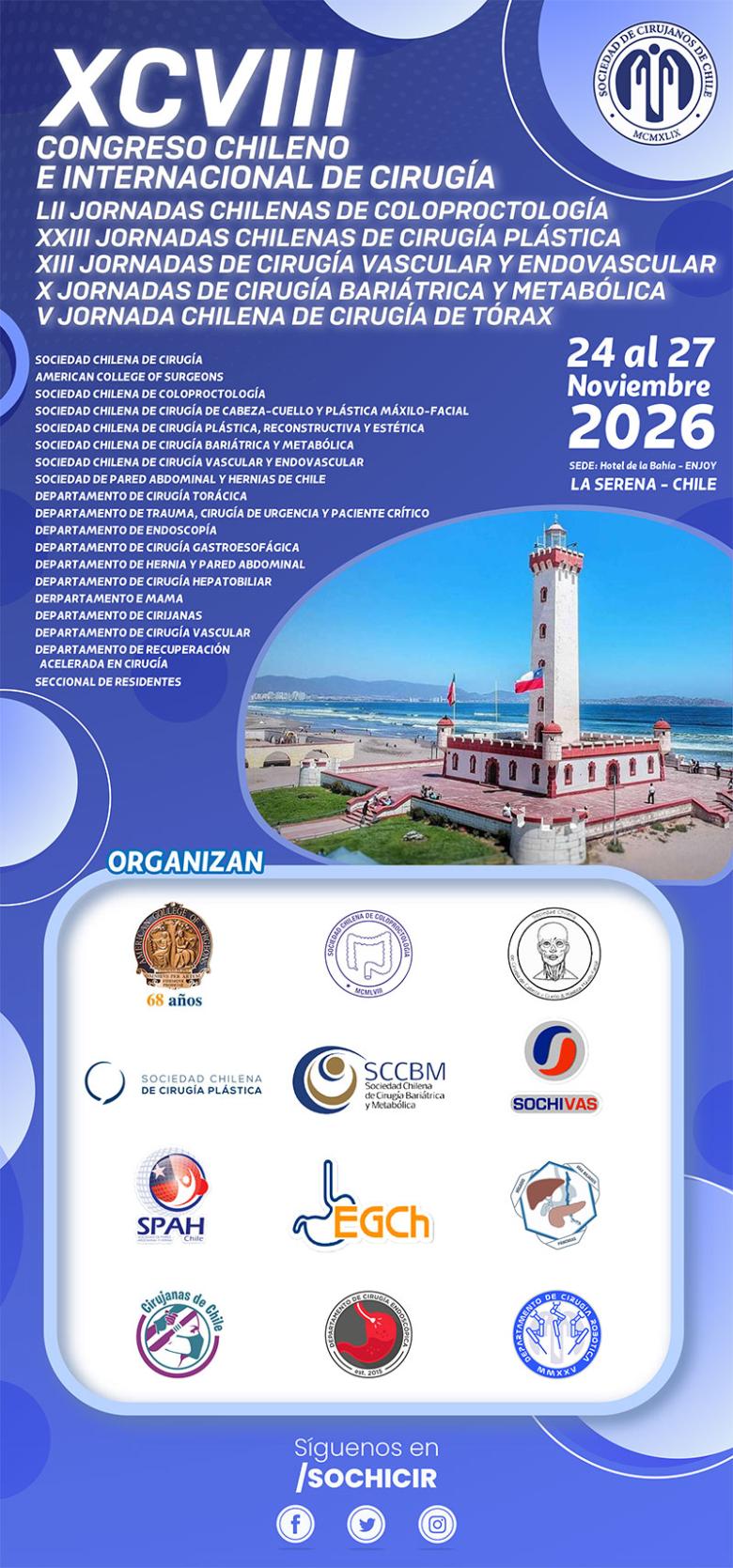 XCVIII Congreso Chileno e Internacional de Cirugía, Sociedad de Cirujanos de Chile